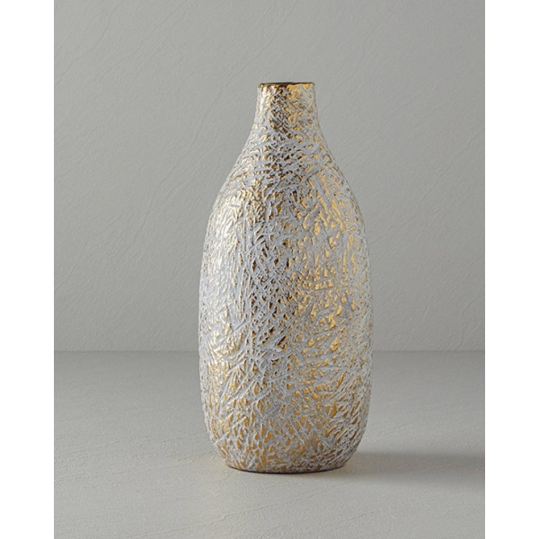 Pavia Stoneware Vase 13.5x29.5 cm Gold