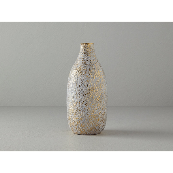 Pavia Stoneware Vase 13.5x29.5 cm Gold
