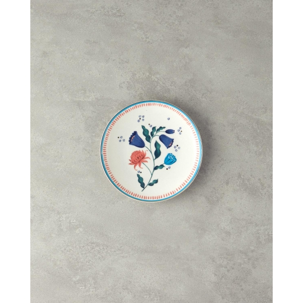 Bone Porcelain Cake Plate 20 cm Colored