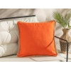 Marine Lena Jute piped Toss Pillow Cover 45x45 cm Orange