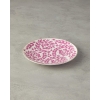 Carnival Floral Bone Porcelain Cake Plate 20 Cm Fuchsia-White