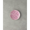 Carnival Floral Bone Porcelain Cake Plate 20 Cm Fuchsia-White