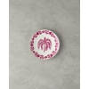 Carnival Tree Bone Porcelain Cake Plate 20 Cm Fuchsia-White