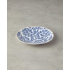 Bone Porcelain Cake Plate 20 cm Navy Blue - White