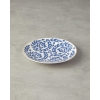 Carnival Floral Bone Porcelain Cake Plate 20 cm Navy Blue-White
