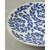 Carnival Floral Bone Porcelain Cake Plate 20 cm Navy Blue-White
