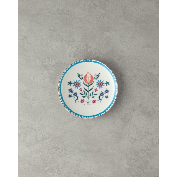 Bone Porcelain Cake Plate 20 cm Colored