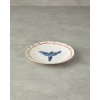 Bone Porcelain Cake Plate 20 cm Blue - Green