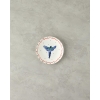 Bone Porcelain Cake Plate 20 cm Blue - Green