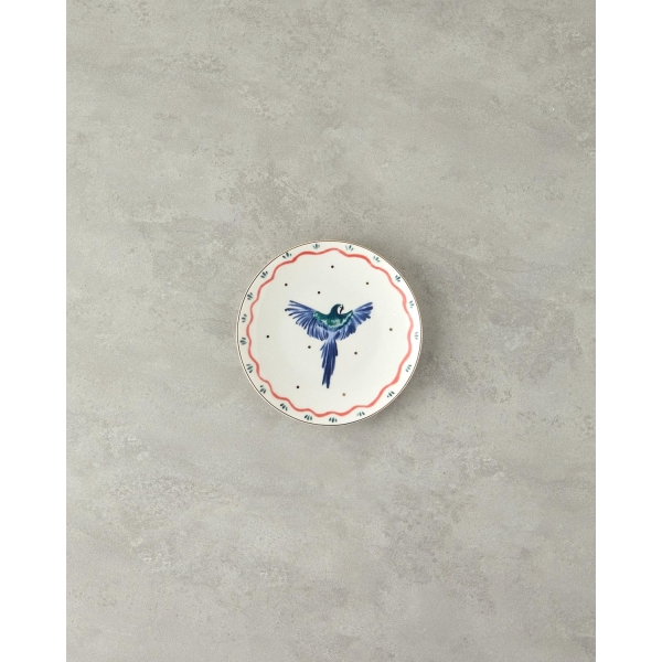 Carnival Phenix Bone Porcelain Cake Plate 20 cm Blue-green