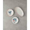Carnival Phenix Bone Porcelain Cake Plate 20 cm Blue-green