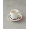 Porcelain 4 Pieces 2 Servings Coffee Cup Set 90 ml Colored