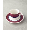 Bone Porcelain 4 Pieces 2 Servings Coffee Cup Set 90 ml Fuchsia - Navy Blue
