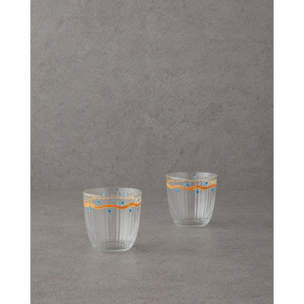 Exotic Carnival glass 2 pieces Glass 290 ml
