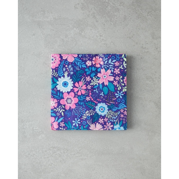 Flower Garden Paper 20 pcs Napkin 33x33 cm Pink - Blue