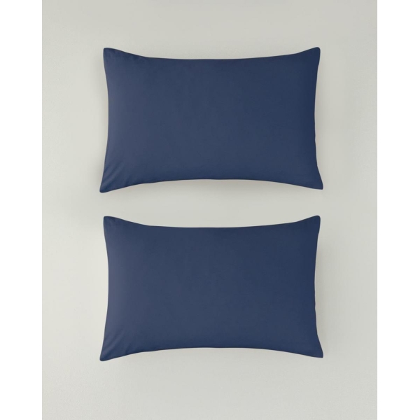 Pure Cotton 2 pcs Pillow Case 50x70 cm Night Blue