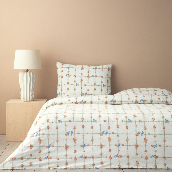 Mystery Birds Double Duvet Cover Set 200x220 cm Green