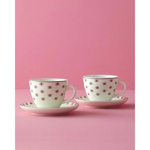 Pink Hope Porcelain 4 Piece Teacup ..