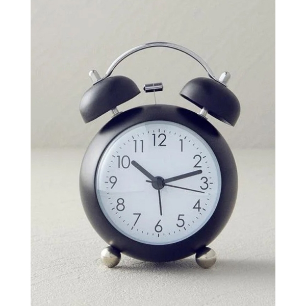 Chelsy Metal Table Clock 9x6.4x12,8 cm Black