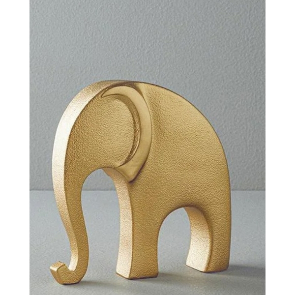 Elephant Polyresin Figurine 20.2x5.7x20.6 Cm Gold