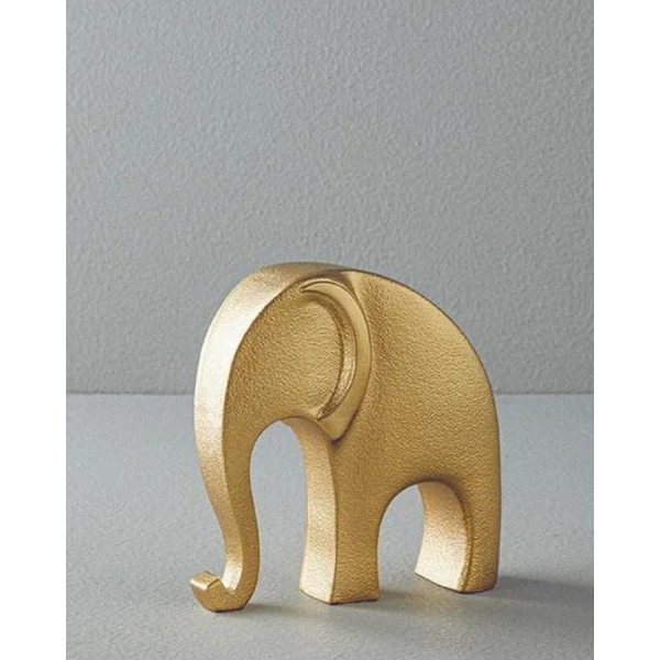 Elephant Polyresin Figurine 15x6x15,5 Cm Gold
