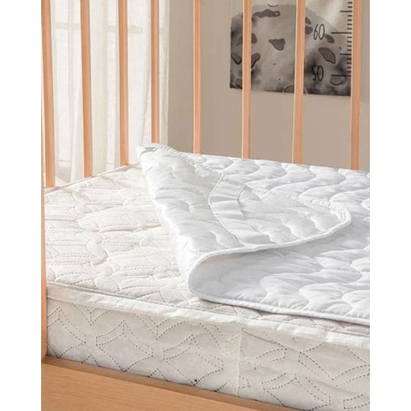 Quilted Waterproof Fitted Baby Undersheet 70x140 cm White