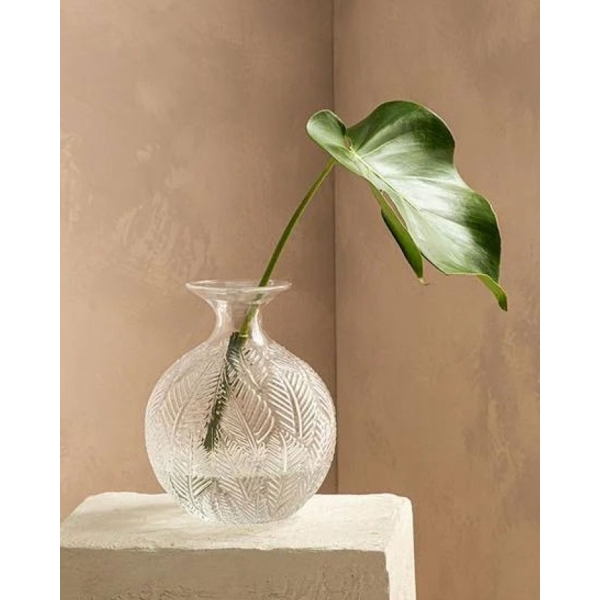 Pure Leaves Glass Vase 17x17x22 cm Transparent