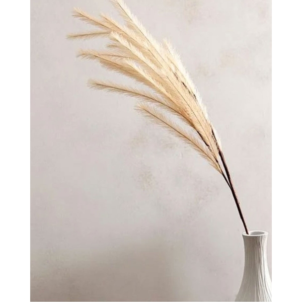 Grassy Artificial Flower - One Pc 120 cm Beige