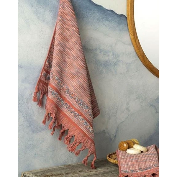 Aria Cottony fringed Face Towel 50x70 cm Pink