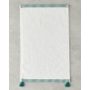 Colorful Lines Cotton Fringed Hand Towel 30x45 cm Ecru - Green