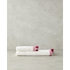 Colorful Lines Cotton Fringed Hand Towel 30x45 cm Ecru - Fuchsia