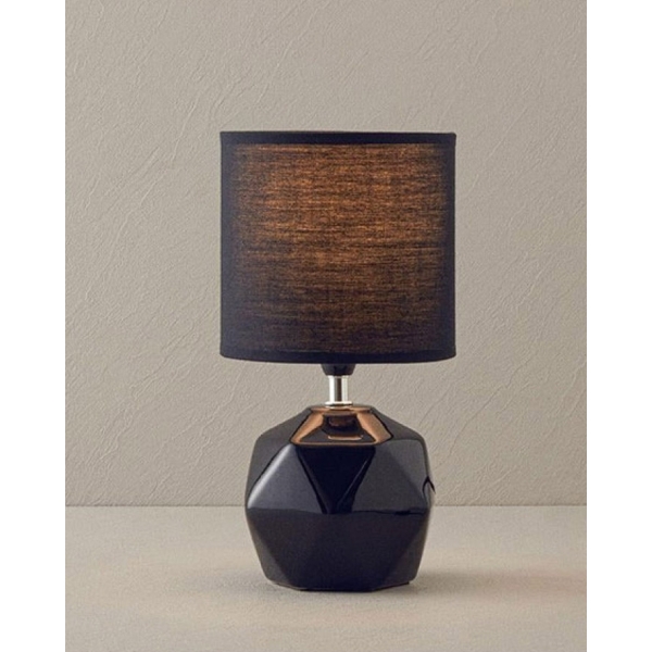 Cubic Ceramic Table Lamp 16x16x30 cm Black