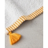 Colorful Lines Cotton Fringed Hand Towel 30x45 cm Ecru - Yellow