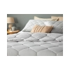 Colourful Cotton Double Pillowcase Quilt Set 195x215 cm Light Grey