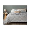 Colourful Cotton Double Pillowcase Quilt Set 195x215 cm Light Grey