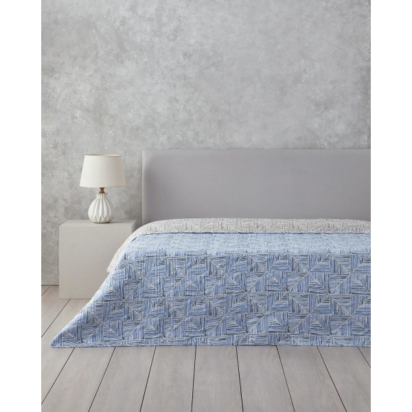 Modern Diamond Single Multi-Purpose Cover 160x220 cm Dark Blue