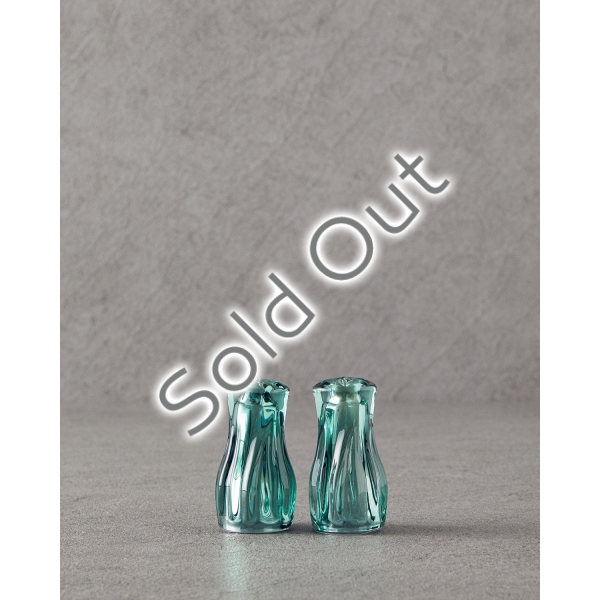 Baho Glass Salt And Pepper Shaker 4x4x8 cm Green
