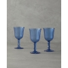 Carnival Glass 3 pcs Chalice 240 ml Blue