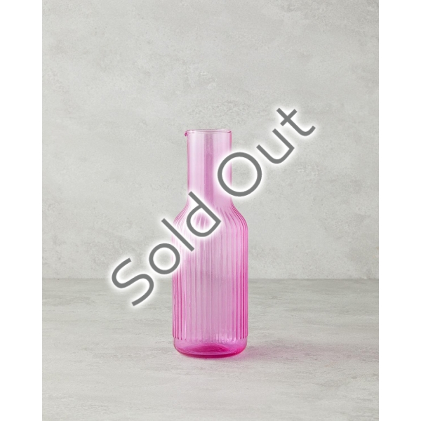 Carnival Glass Decanter 800 ml Pink