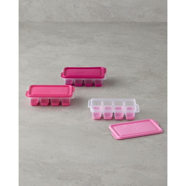 Posuda Plastic Ice Mold Pink
