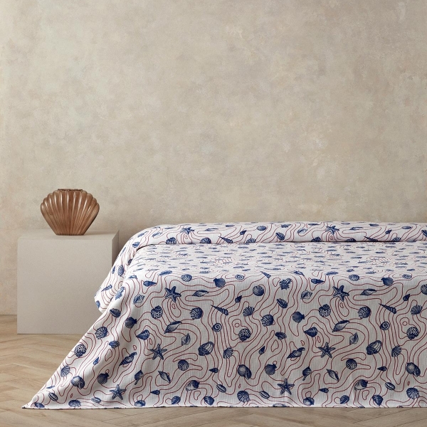 Seashell Shmphony Double Pike 200x220 cm Red-Dark Blue
