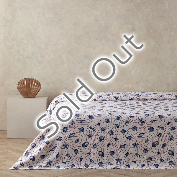 Seashell Shmphony Double Pike 200x220 cm Red-Dark Blue