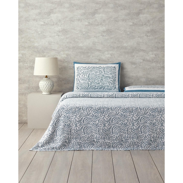 Calm Nature Printed King Size Pike Set 240x220 cm Celadon