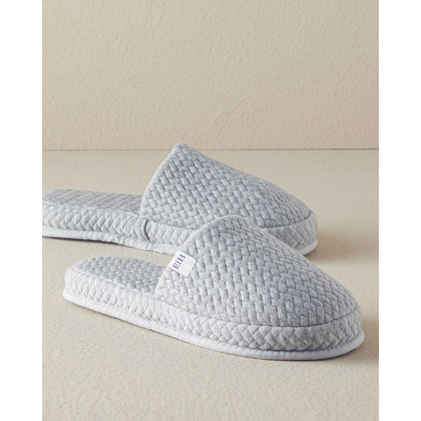 Luxury Cotton Spa Slippers 36-40 Gray