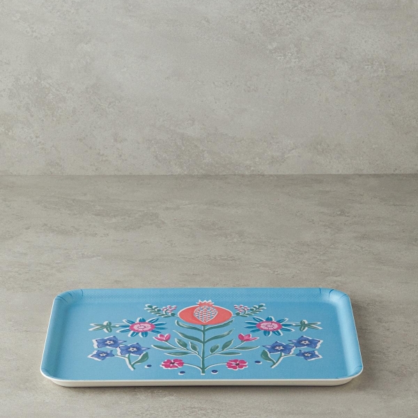 Melamine Anti-slip Tray 27x36 cm Blue