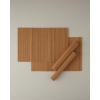Bamboo 4 Pcs Table Mat 30x45 cm Honey