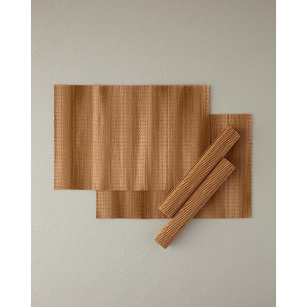 Bamboo 4 Pcs Table Mat 30x45 cm Honey