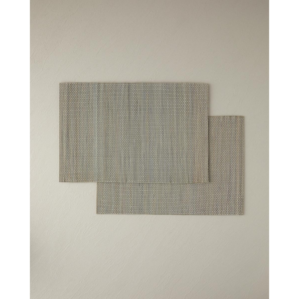 Bamboo 2 pcs Table Mat 30x45 cm Gray