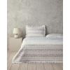 Bloomy Stripe King Size Bedspread Set 240x220 cm Orange