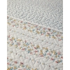 Bloomy Stripe King Size Bedspread Set 240x220 cm Orange